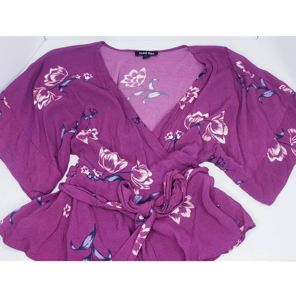 Yumi Kim Purple Floral Blouse